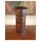 Antique Wooden Apothecary Spice Canister