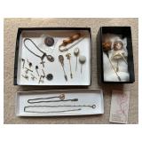 Pocket Watch Chains, Stick Pins & More Jewelry