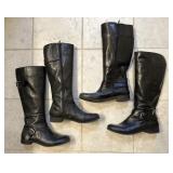 Nine West Leather Riding Boots Size 10, 2 Pair