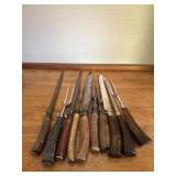 Collection of Vintage Carving Sets