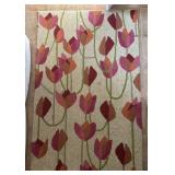 Tulip Flower Themed Floor Rug