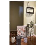 Floral Bathroom Decor Set, Stand, Painting & More