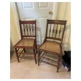 2 Antique Cane Chairs
