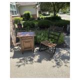 Antique Side Table and Rocker