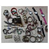 Large Lot of Bracelets & Watches