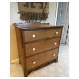 Antique Wood 3 Drawer Dresser