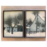 Pair of Signed Jacques Deperthes Prints