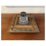 Victorian Arts & Crafts Sterling Inkwell Stand