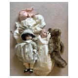 Antique Dolls and Bear
