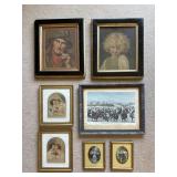 7 Framed Vintage / Antique Prints