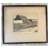 Signed W. S. Garfield Habitat House Framed Art