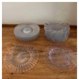 Heisey Clear Glass Salad Plates, Vintage / Antique