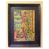 MCM Signed Original Painting of Whimsical Cats