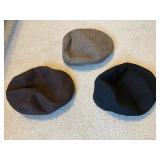 3 Newsboy Caps / Hats Small / Medium