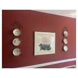 6 Plates and Floral Watercolor