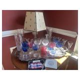 Assorted Glass, Crystal and Silverplate