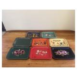 Pennsylvania Dutch Folk Art Serving Trays Tole