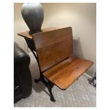 20th Century Cast Iron and Wood School Desk