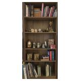 Bookshelf w/ Lion Figures, Decor, Books & More