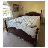 Queen Size 4 Post Bed & Pillow Top Mattress