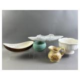 Vtg Ceramic Trays, Bowls, and Pitcher