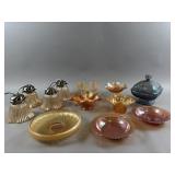 Vintage Amber Glass Lampshades & More