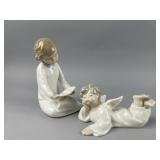 Vintage Lladro "Angel Laying Down" Figurine & More