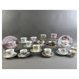 Assortment of Vtg Teacups & Saucer Plates