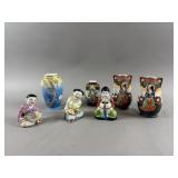 Vintage Hand Painted Oriental Vases & More