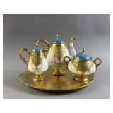 Antq 1903-1926 Jul H. Brauer Tea Set W/ Underplate