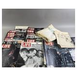 Vtg Lot of Life Magazines & Newspapers