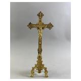 Antq Brass Altar Cross