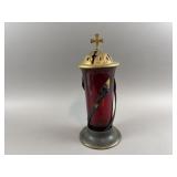 Vintage Sanctuary Ruby Red Glass Lamp