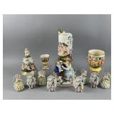 Vintage Italian Capodimonte Mug, Bell, Vase & More