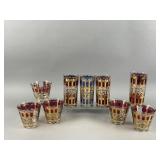Vintage Culver Gold Gilded Drinking Glasses