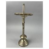 Antique Brass/Bronze Altar Crucifix