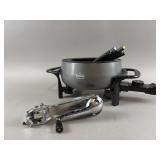 Rival Fondue Pot & Wall Hand Crank Can Opener