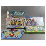 4 NIB Sealed Board Games & Placemat