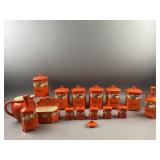 1900-1920 Orange Floral Abundance Set