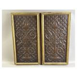 Theodore Alexander Embossed Bronze Wall Art Panels