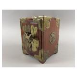 Antique Chinese Wooden Box w/ Brass Hardware