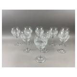 Set Of 9 Christmas Wine Glasses