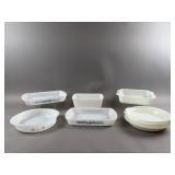 Vtg Milk Glass Pyrex, Glassbake, Westinghouse