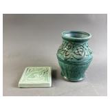 The Pewabic Society Vase and Tile
