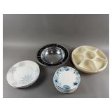 Vtg Plates, Bowl & Tupperware