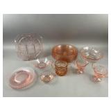 Vintage 1930ï¿½s Pink Depression Glass Lot