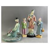 Vtg Goldscheider & Yamaka Ceramic Figures