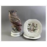 Lord Nelson Pottery Owl Plates & Statue