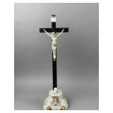 Antique French Altar Tabletop Crucifix