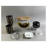 Vtg Glass & Ceramic Ashtrays
